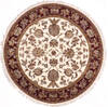 Jaipur White Round Hand Knotted 52 X 52  Area Rug 905-137592 Thumb 0