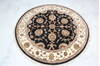Jaipur Black Round Hand Knotted 50 X 50  Area Rug 905-137593 Thumb 1