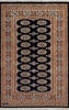 Bokhara Black Hand Knotted 40 X 61 Area Rug 700-137595 Thumb 0