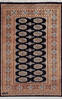 Bokhara Black Hand Knotted 40 X 61 Area Rug 700-137596 Thumb 0