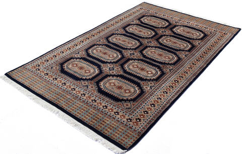 Bokhara Blue Hand Knotted 43 X 66 Area Rug 700-137599 Image 2