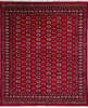 Bokhara Red Hand Knotted 80 X 101 Area Rug 700-137604 Thumb 0