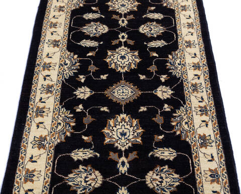 Chobi Black Runner Hand Knotted 28 X 910 Area Rug 700-137607 Image 3