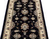 Chobi Black Runner Hand Knotted 28 X 910 Area Rug 700-137607 Thumb 3