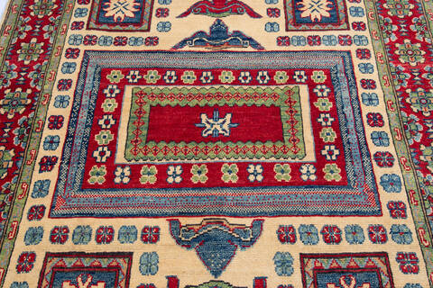 Kazak Beige Hand Knotted 410 X 68 Area Rug 700-137611 Image 3
