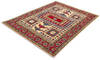 Kazak Beige Hand Knotted 410 X 68  Area Rug 700-137611 Thumb 2