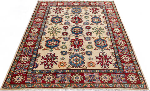 Kazak Beige Hand Knotted 411 X 70 Area Rug 700-137620 Image 1