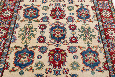 Kazak Beige Hand Knotted 411 X 70 Area Rug 700-137620 Image 2
