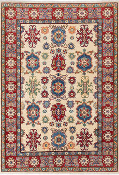 Kazak Beige Hand Knotted 4'11" X 7'0"  Area Rug 700-137620