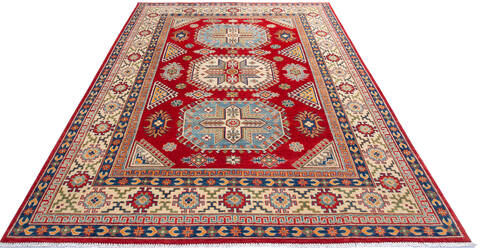 Kazak Red Hand Knotted 68 X 97 Area Rug 700-137621 Image 1