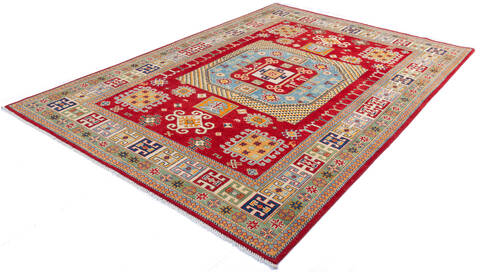 Kazak Red Hand Knotted 69 X 97 Area Rug 700-137622 Image 2