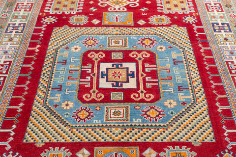 Kazak Red Hand Knotted 69 X 97 Area Rug 700-137622 Image 3