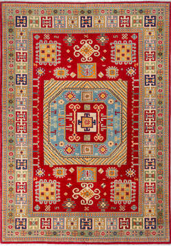 Kazak Red Hand Knotted 6'9" X 9'7"  Area Rug 700-137622