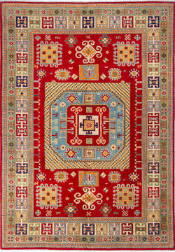 Kazak Red Hand Knotted 6'9" X 9'7"  Area Rug 700-137622