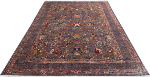 Chobi Purple Hand Knotted 68 X 96 Area Rug 700-137633 Image 1