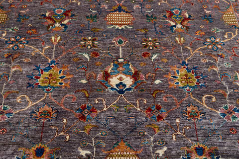 Chobi Purple Hand Knotted 68 X 96 Area Rug 700-137633 Image 3