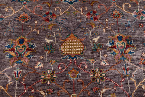 Chobi Purple Hand Knotted 68 X 96 Area Rug 700-137633 Image 4