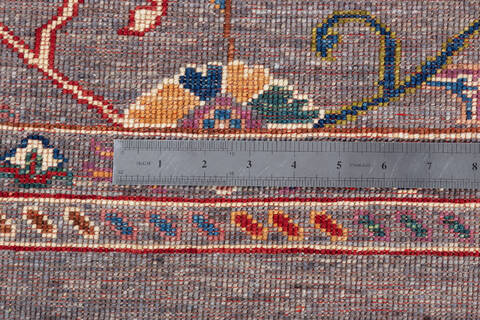 Chobi Purple Hand Knotted 68 X 96 Area Rug 700-137633 Image 7