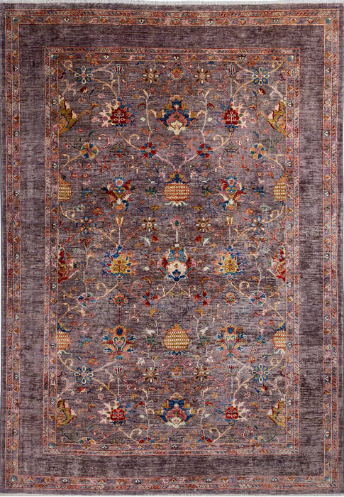 Chobi Purple Hand Knotted 68 X 96 Area Rug 700-137633 Image 0