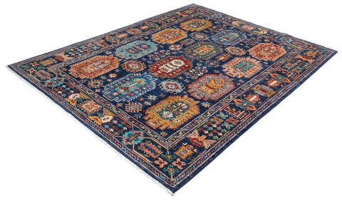 Chobi Blue Hand Knotted 511 X 710 Area Rug 700-137641 Image 2