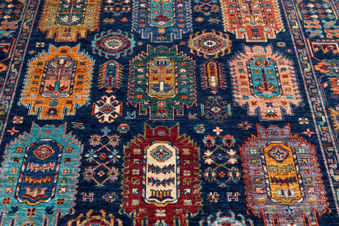 Chobi Blue Hand Knotted 511 X 710 Area Rug 700-137641 Image 3