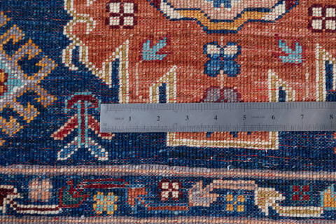 Chobi Blue Hand Knotted 511 X 710 Area Rug 700-137641 Image 6