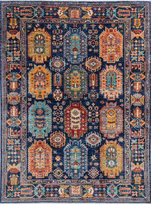 Chobi Blue Hand Knotted 511 X 710 Area Rug 700-137641 Image 0