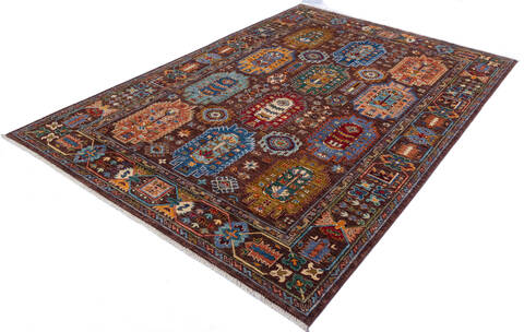 Chobi Brown Hand Knotted 511 X 84 Area Rug 700-137642 Image 2
