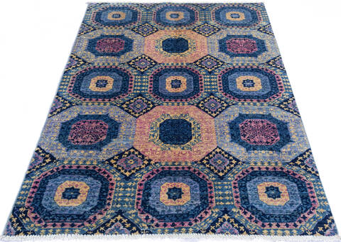 Chobi Blue Hand Knotted 40 X 511 Area Rug 700-137645 Image 1