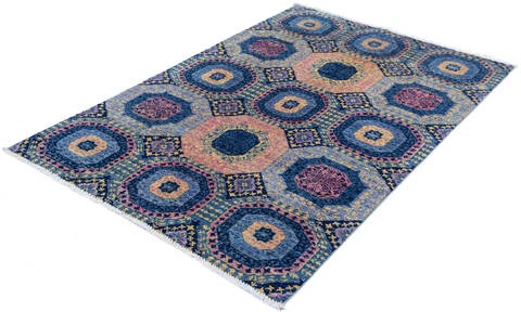 Chobi Blue Hand Knotted 40 X 511 Area Rug 700-137645 Image 2