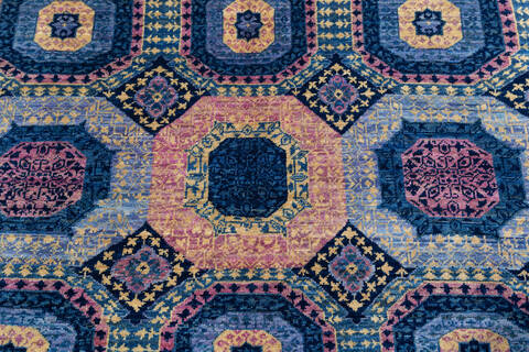 Chobi Blue Hand Knotted 40 X 511 Area Rug 700-137645 Image 3