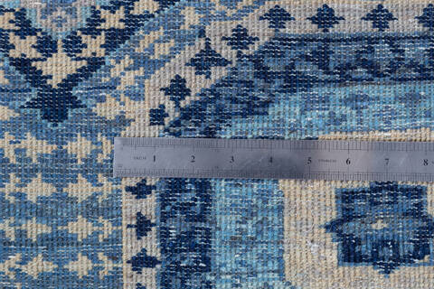 Chobi Blue Hand Knotted 40 X 511 Area Rug 700-137645 Image 6
