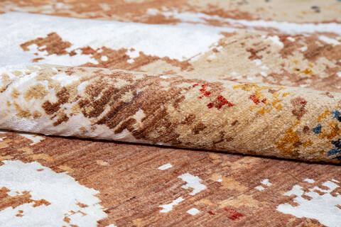 Modern Multicolor Hand Knotted 82 X 102 Area Rug 700-137654 Image 6