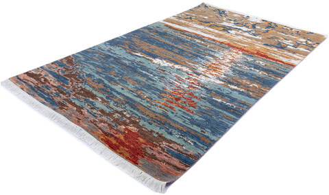 Modern Multicolor Hand Knotted 510 X 96 Area Rug 700-137660 Image 2