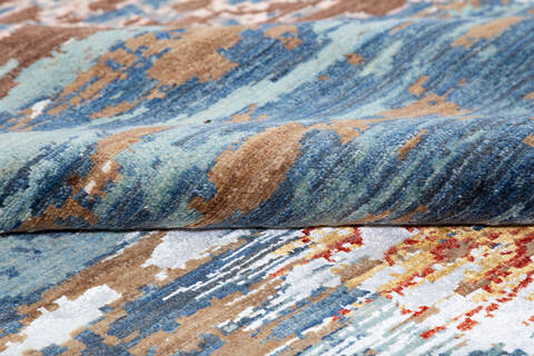 Modern Multicolor Hand Knotted 510 X 96 Area Rug 700-137660 Image 6