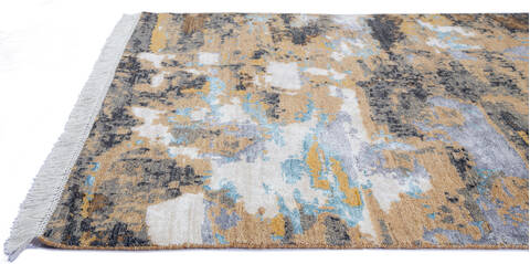 Modern Multicolor Hand Knotted 41 X 62 Area Rug 700-137661 Image 4