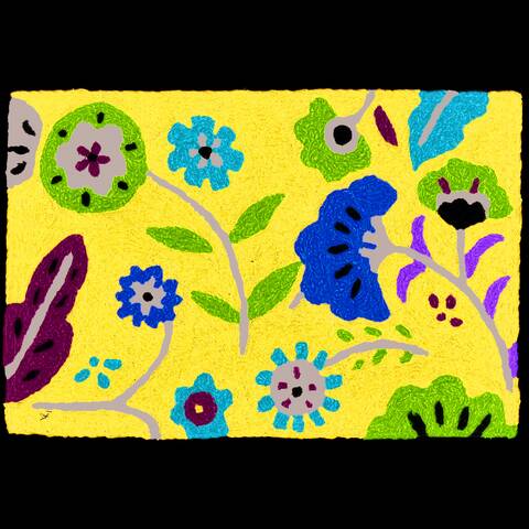 Jellybean Garden Blue 18 X 26 Area Rug JB-CZ001 815-137688 Image 0