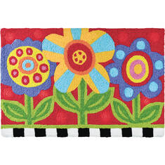Jellybean Garden Purple Rectangle 2x3 ft Polyester Carpet 137774