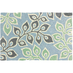Jellybean Garden Grey Rectangle 2x3 ft Polypropylene Carpet 137945