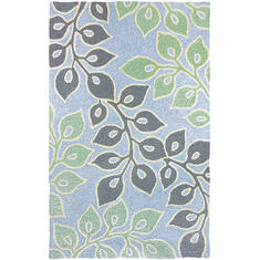 Jellybean Garden Grey Rectangle 3x4 ft Polypropylene Carpet 137946