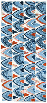 Jellybean Coastal Blue Rectangle 2x4 ft Microfiber Carpet 137975