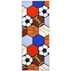 Jellybean Kids Multicolor Rectangle 2x4 ft Polyester Carpet 138003