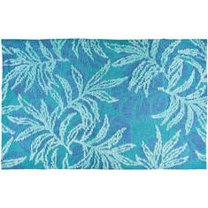 Jellybean Pattern Blue Rectangle 2x3 ft Microfiber Carpet 138054