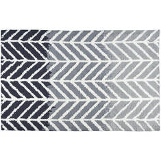 Jellybean Pattern Grey Rectangle 2x3 ft Microfiber Carpet 138056