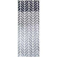 Jellybean Pattern Grey Rectangle 2x4 ft Microfiber Carpet 138057