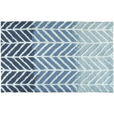 Jellybean Pattern Blue Rectangle 2x3 ft Microfiber Carpet 138064