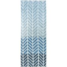 Jellybean Pattern Blue Rectangle 2x4 ft Microfiber Carpet 138065