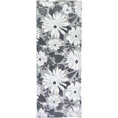 Jellybean Pattern Grey Rectangle 2x4 ft Microfiber Carpet 138069