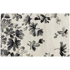 Jellybean Pattern Grey Rectangle 2x3 ft Microfiber Carpet 138070