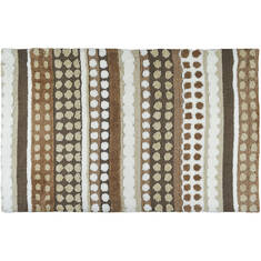 Jellybean Pattern Brown Rectangle 2x3 ft Microfiber Carpet 138074